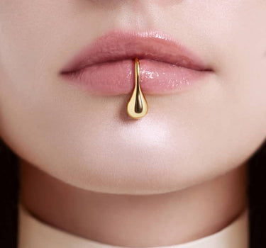 Fake-Lippen-Cuff Tropfen - Gold