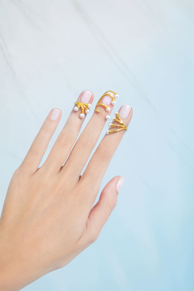 Mini-Perlen-Nagelring-Set