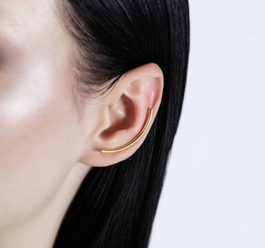 Schlichter Ear Climber aus Gold