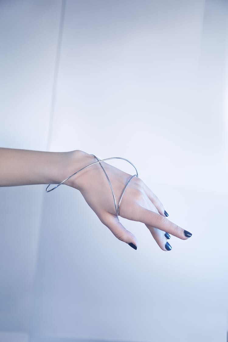 Silbernes Spiral-Statement-Armband