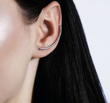 Schlichter Silber-Ear-Climber