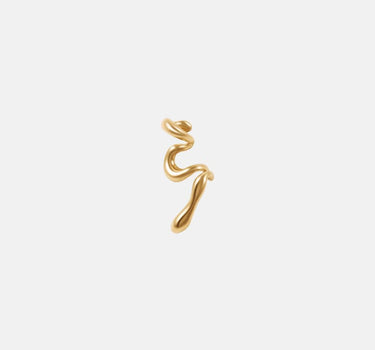 unendlicher organischer ohrclip aus gold