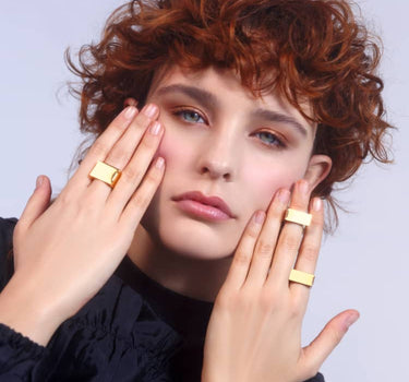 Quadratischer Goldring