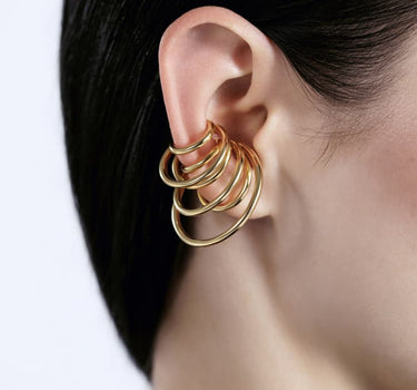 Goldene Spiral-Ohrklemme