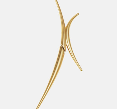 Goldener Spike-Ohrring