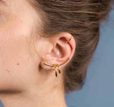 Goldenes Ear-Cuff-Schmuckset