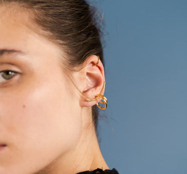 Goldenes Ear-Cuff-Schmuckset