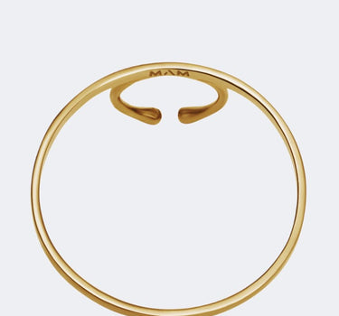 Goldring mit großem runden Stein