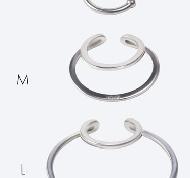Silberner Halbmond-Earcuff