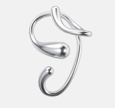 Full-Ear-Tropfen-Earcuff - Silber