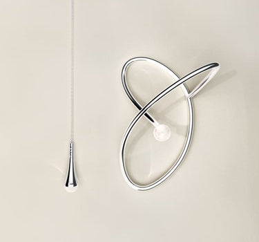 Silberner Perlen-Earcuff mit Kette