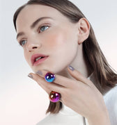 Dome ring in holographic plating