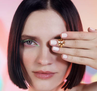 Blumen-Midi-Ring in Gold